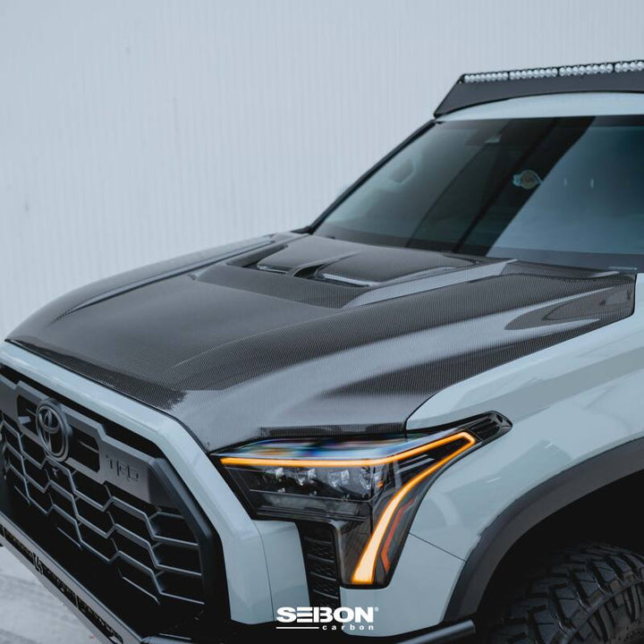 Seibon RR-Style Carbon Fiber Hood for Toyota Tundra/Sequoia 22-24/23-24