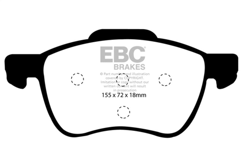EBC Redstuff Front Brake Pads - Volvo V70, S60, S80 1999-2009