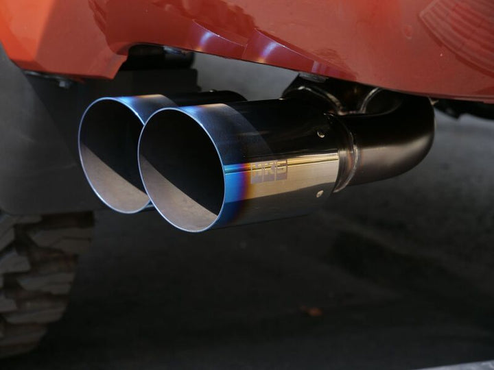 HKS LEGAMAX Trail Master Cat-Back Exhaust - Toyota Tundra (XK70) 2022-2025 - Titanium Tips, image 4