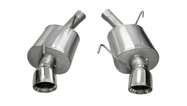 Corsa Polished Sport Axle-Back Exhaust for 2005-2010 Ford Mustang Shelby GT500 5.4L V8