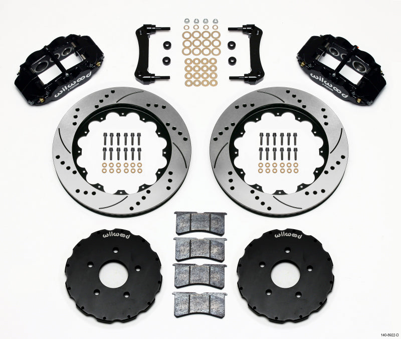 Wilwood Narrow Superlite 6R Front Hat Kit 14.00in Drilled 2005-2013 Corvette C6 - OneFastShop
