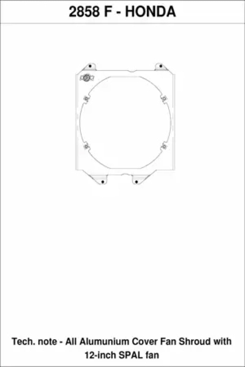 CSF All-Aluminum Fan Shroud with 12in SPAL Fan for 92-00 Honda Civic