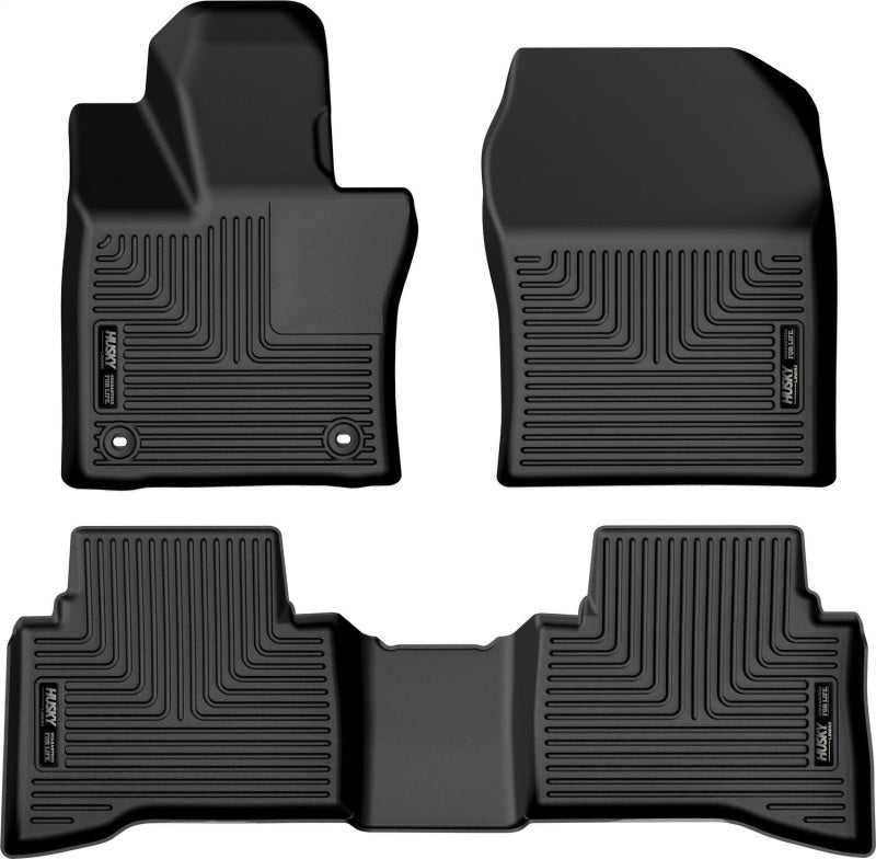 Husky Liners Weatherbeater Black Front & 2nd Seat Floor Liners for 2023 Toyota Prius