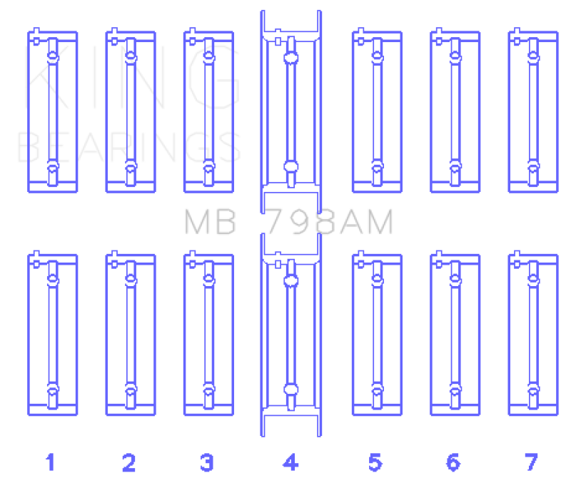 King Engine Bearings Main Bearing Set Size STD for BMW M20B20-23-25-27/M50B25/M52B20-25-28