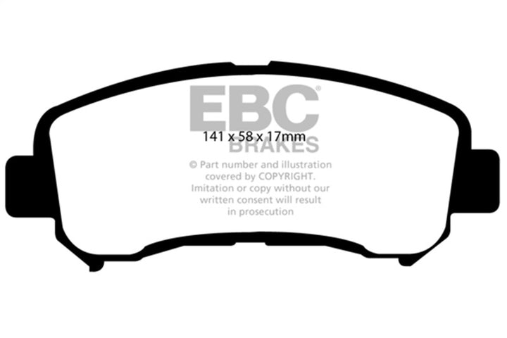 EBC Yellowstuff Front Brake Pads for 14-17 Nissan Juke Nismo RS 1.6 Turbo