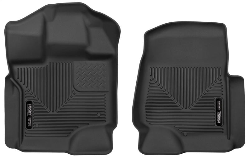 Husky Liners WeatherBeater Front Floor Liners - Ford F-250 & F-350 Super Duty Crew/SuperCab (2017-2026) - Black