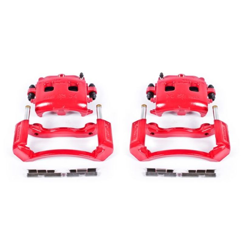 PowerStop Front Red Calipers with Brackets Pair for 02-05 Dodge Ram 1500 - OneFastShop