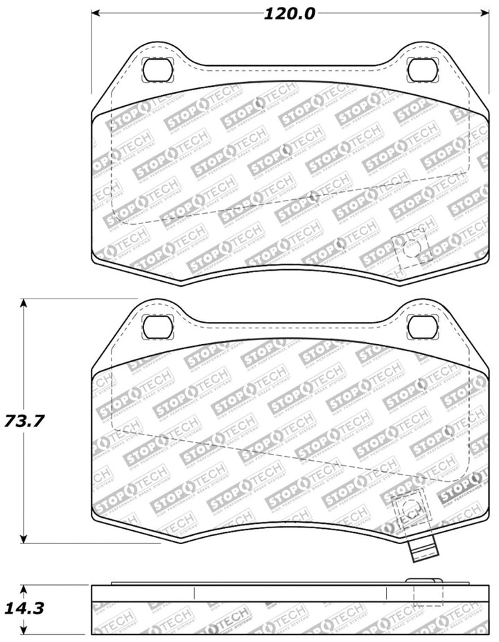 Stoptech Performance Front Brake Pads for 02-07 350Z/G35 with Brembo - OneFastShop