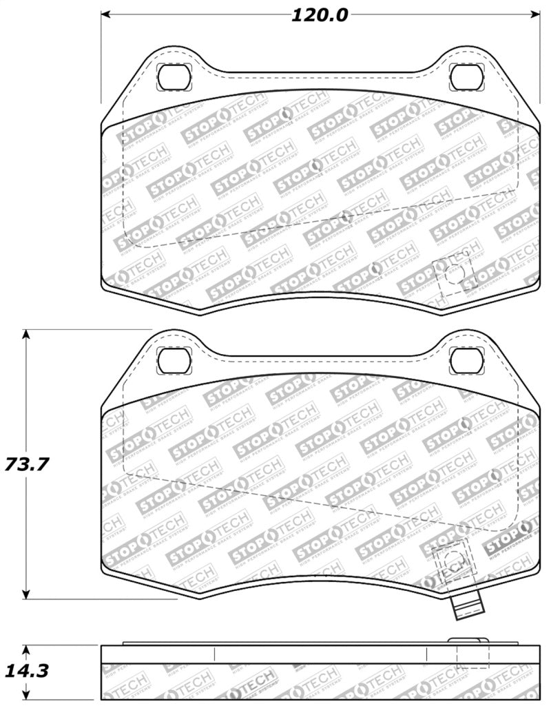 Stoptech Performance Front Brake Pads for 02-07 350Z/G35 with Brembo - OneFastShop