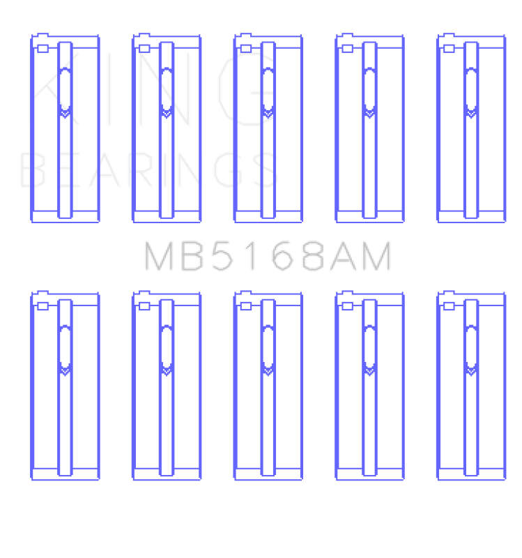 King Engine Bearings Main Bearing Set - Size STD for Acura F22B1/Honda F22A1/F22A6/F22B1/F22B2/F22B6 - OneFastShop
