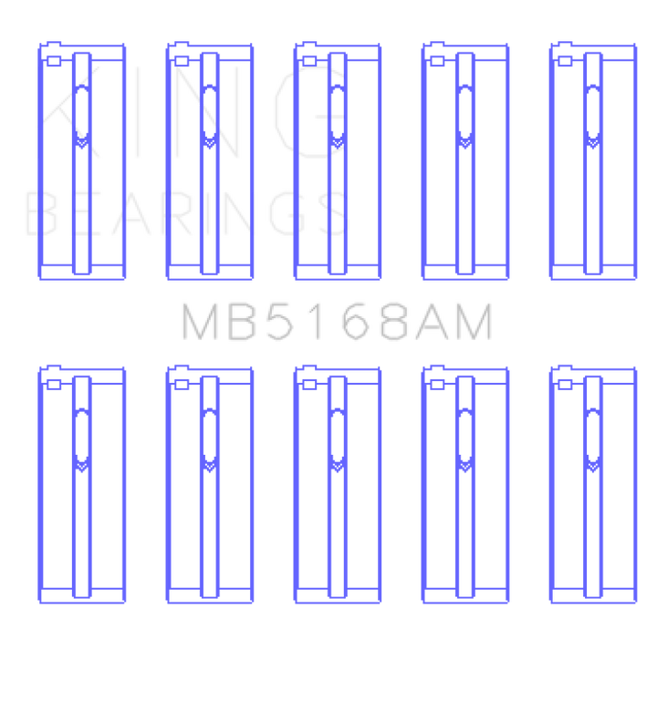 King Engine Bearings Main Bearing Set - Size STD for Acura F22B1/Honda F22A1/F22A6/F22B1/F22B2/F22B6 - OneFastShop