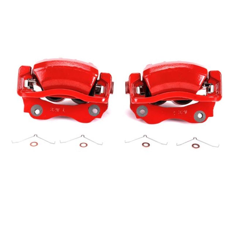PowerStop Front Red Calipers w/Brackets Pair for 01-05 Lexus IS300 - OneFastShop