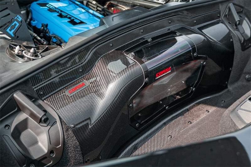 Corsa Carbon Fiber Air Intake Trunk Panel with Polycarbonate for Chevrolet Corvette C8/Z06 2020+