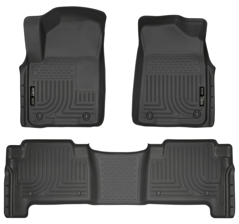 Husky Liners WeatherBeater Front & 2nd Row Floor Liners - Infiniti QX56/QX80 (2010-2018) & Nissan Armada (2017-2018) - Black