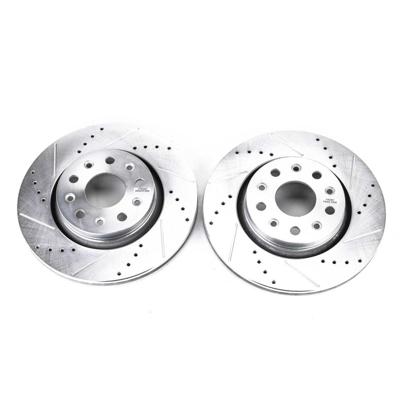 PowerStop Slotted & dimpled sport rotor - Front Jeep Wrangler, Gladiator (2018-2023)