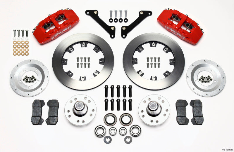Wilwood Dynapro 6 Front Hub Kit 12.19in Drilled Red 79-81 Camaro - OneFastShop