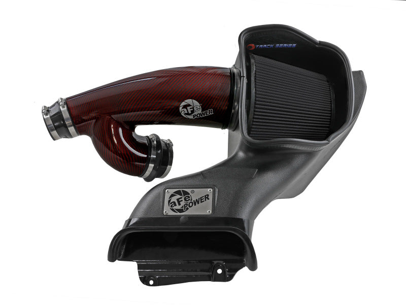Afe Track Series Red Kevlar Carbon Fiber Cold Air Intake System with Black Pro 5R Filter for 17-24 Ford F-150 - OneFastShop