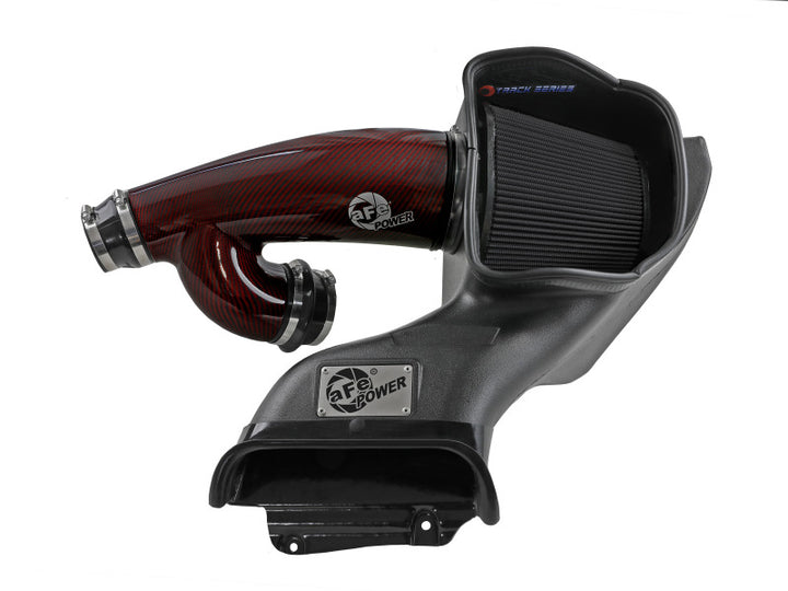 Afe Track Series Red Kevlar Carbon Fiber Cold Air Intake System with Black Pro 5R Filter for 17-24 Ford F-150 - OneFastShop