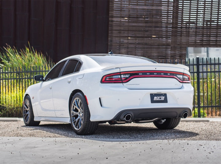 Borla Exhaust Cat-Back ATAK No Tip Single Split Rear Exit for 15-16 Dodge Charger SRT 392 6.4L with Valves