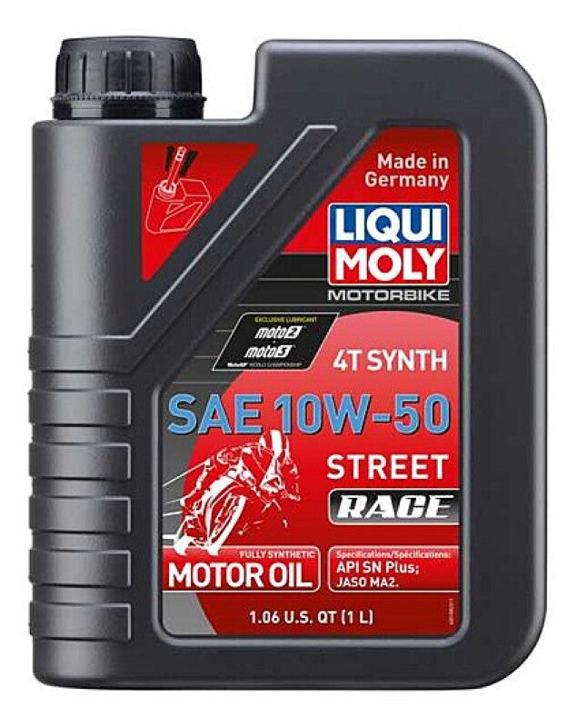 LIQUI MOLY 1L Fully Synthetic 4T SAE 10W50 Motorbike Oil - Compatible with Various Aprilia & BMW Models