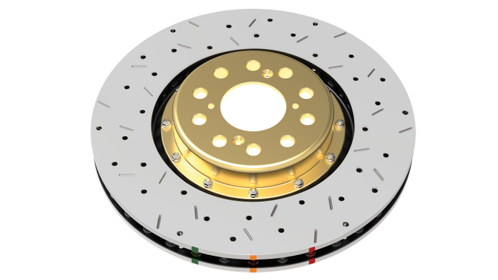 DBA Front Drilled and Slotted 5000 Series Two Piece Rotor with Black Hat for 05-12 Corvette C6 Z06 Package - OneFastShop