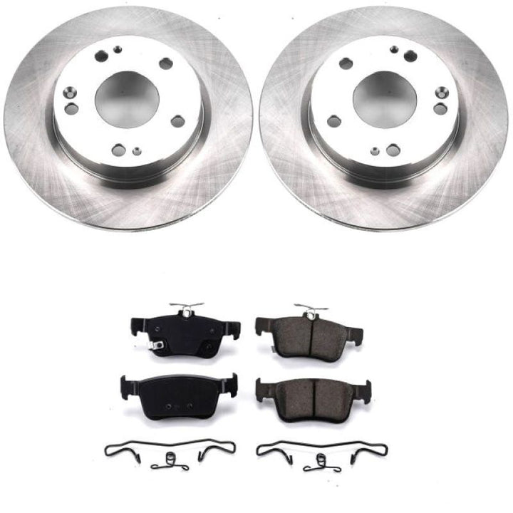 PowerStop Rear Autospecialty Brake Kit with Z17 Pads for 16-19 Honda Civic EX EX-L LX Sport Touring - OneFastShop