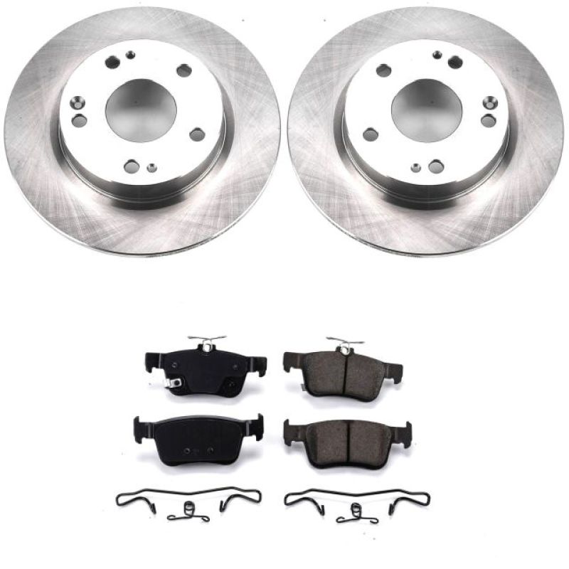 PowerStop Rear Autospecialty Brake Kit with Z17 Pads for 16-19 Honda Civic EX EX-L LX Sport Touring - OneFastShop