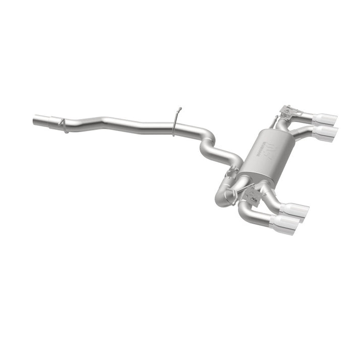 Magnaflow Cat-Back Exhaust System 3in Polished SS Quad Tip Split Rear Exit for 2015-2017 Volkswagen Golf R - OneFastShop