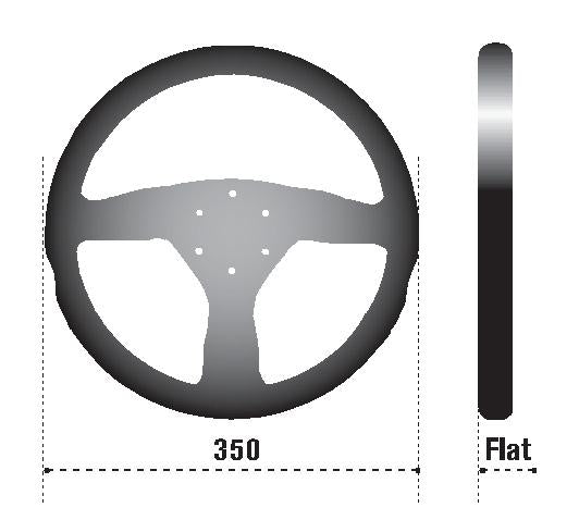 Sparco L505 Lap 5 Steering Wheel Black Black Black