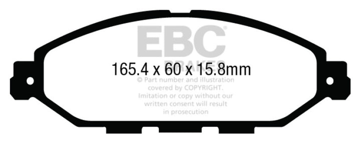 EBC 12-13 Infiniti JX35 3.5 Yellowstuff Front Brake Pads