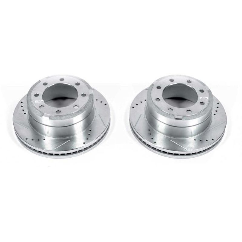 Power Stop 13-22 Ford F-350 Super Duty Rear Drilled And Slotted Rotor - Pair