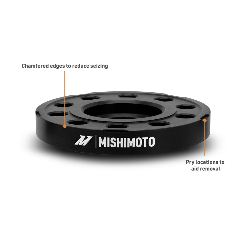 Mishimoto – Wheel Spacers – 5x120 – 72.6 – 15 – M14 – Black - OneFastShop