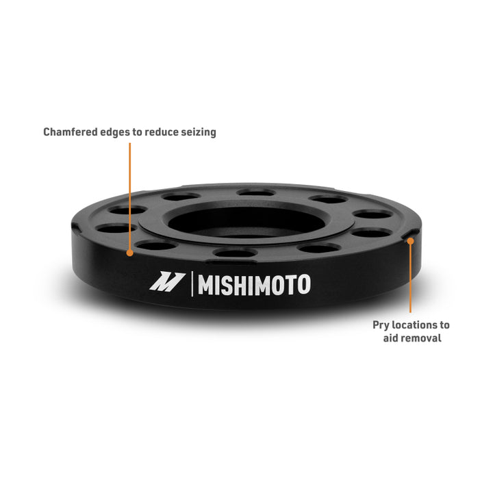 Mishimoto – Wheel Spacers – 5x120 – 72.6 – 15 – M14 – Black - OneFastShop