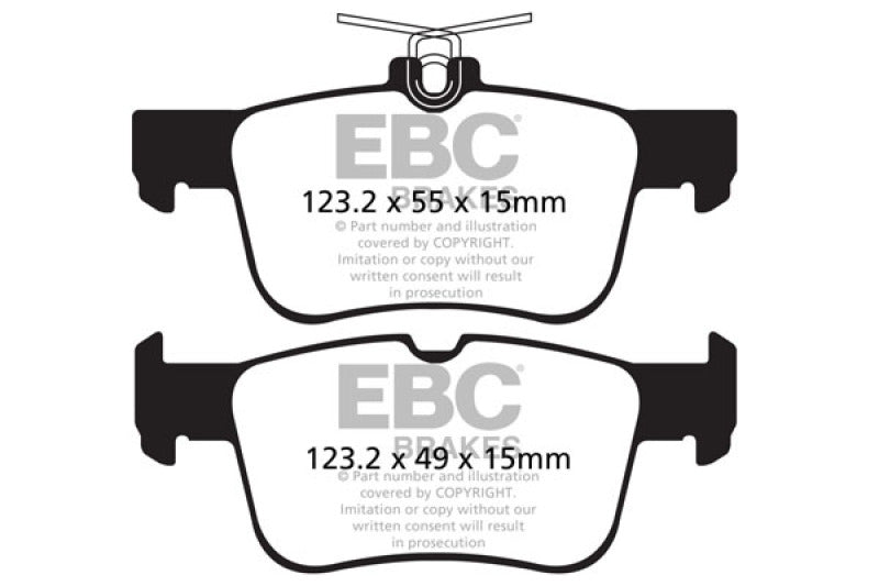 EBC Rear Brake Pads Yellowstuff 13+ Ford Fusion 1.6 Turbo - OneFastShop