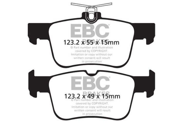 EBC Rear Brake Pads Yellowstuff 13+ Ford Fusion 1.6 Turbo - OneFastShop