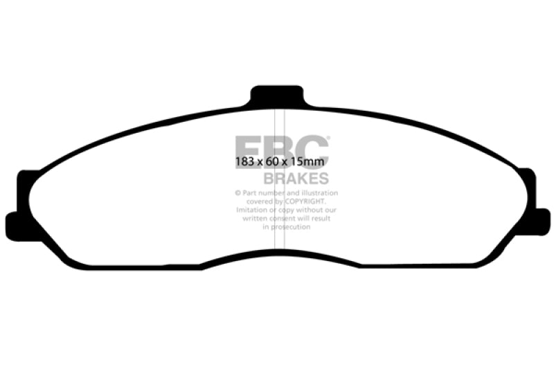 EBC Redstuff Front Brake Pads for 03-04 Cadillac XLR 4.6 - OneFastShop