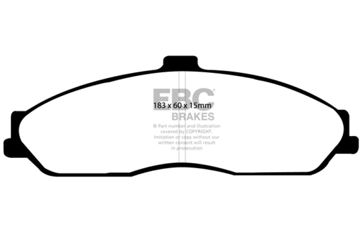 EBC Yellowstuff Front Brake Pads for 03-04 Cadillac XLR 4.6 - OneFastShop