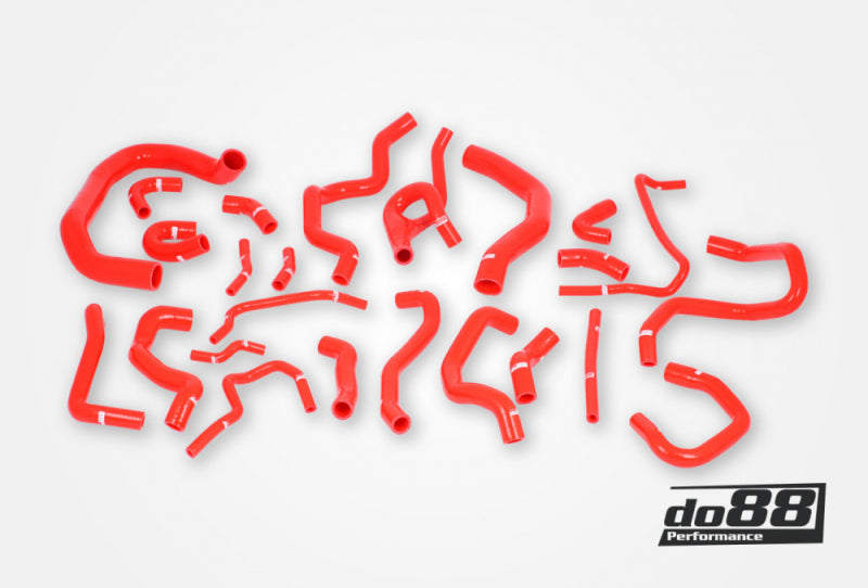 do88 24 Piece Coolant Hose Kit - VAG 1.8/2.0 TSI EA888 (MQB) 2012-2018 - Red