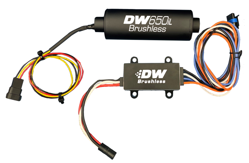 DeatschWerks DW650iL Series 650LPH In-Line External Fuel Pump with Single Dual-Speed Controller