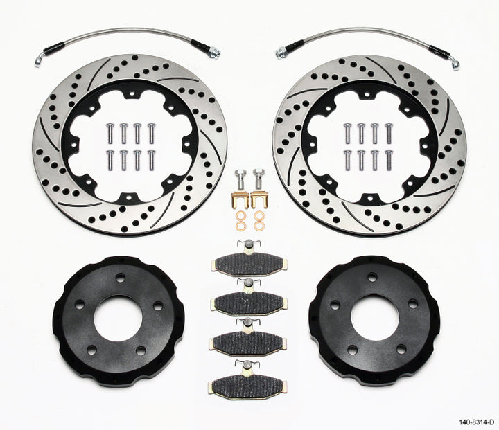 Wilwood Pro-Matrix Rear Kit Drilled 88-96 Corvette C4 Performance Brake Upgrade - OneFastShop