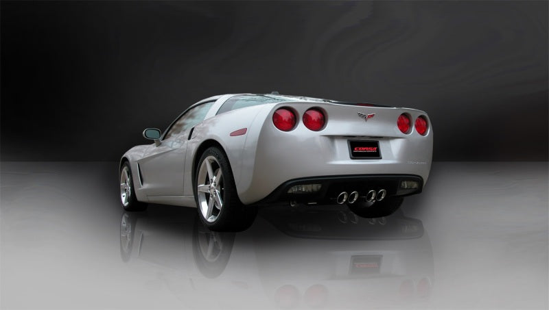 Corsa Performance Polished Sport Axle-Back Exhaust for Chevrolet Corvette C6 6.0L V8 (2005-2007)