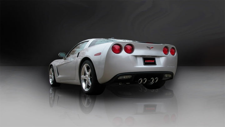 Corsa Performance Polished Sport Axle-Back Exhaust for Chevrolet Corvette C6 6.0L V8 (2005-2007)