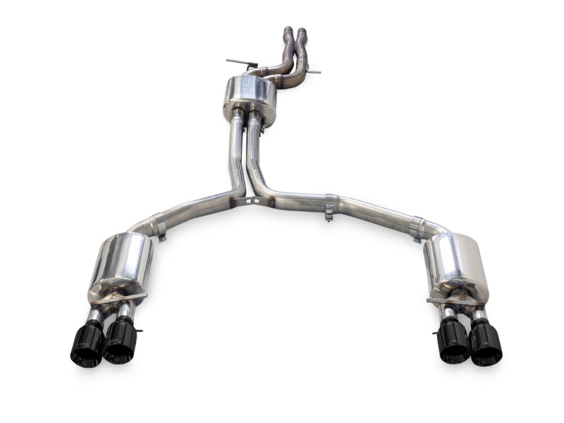 AWE Tuning Touring Edition Exhaust with Quad Outlet Diamond Black Tips - Audi C7.5 A6 3.0T - OneFastShop
