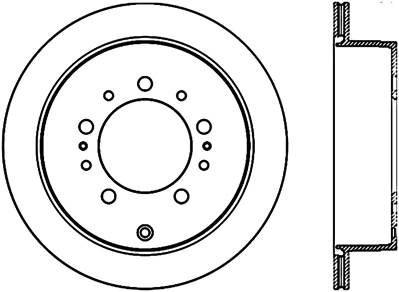 StopTech Sport Slot CRYO Rotor Right Rear for 08-13 Lexus LX450/470/570 and 07-12 Toyota Tundra - OneFastShop