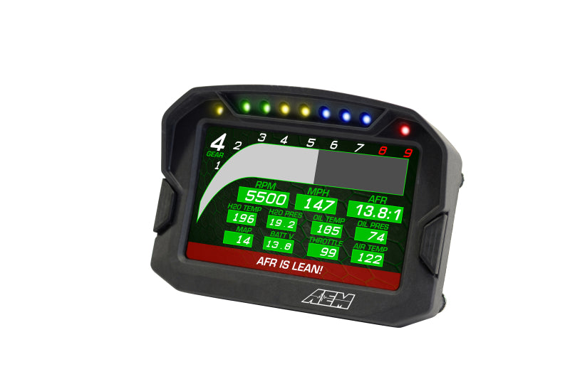 AEM CD-5LG Carbon Logging Digital Dash Display w/ Internal 10Hz GPS & Antenna - OneFastShop