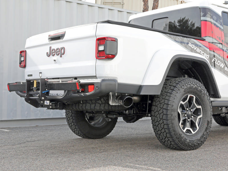 AFe Vulcan Series 3in 304 SS DPF-Back Exhaust System - Black Tip for 2021+ Jeep Gladiator V6-3.0L