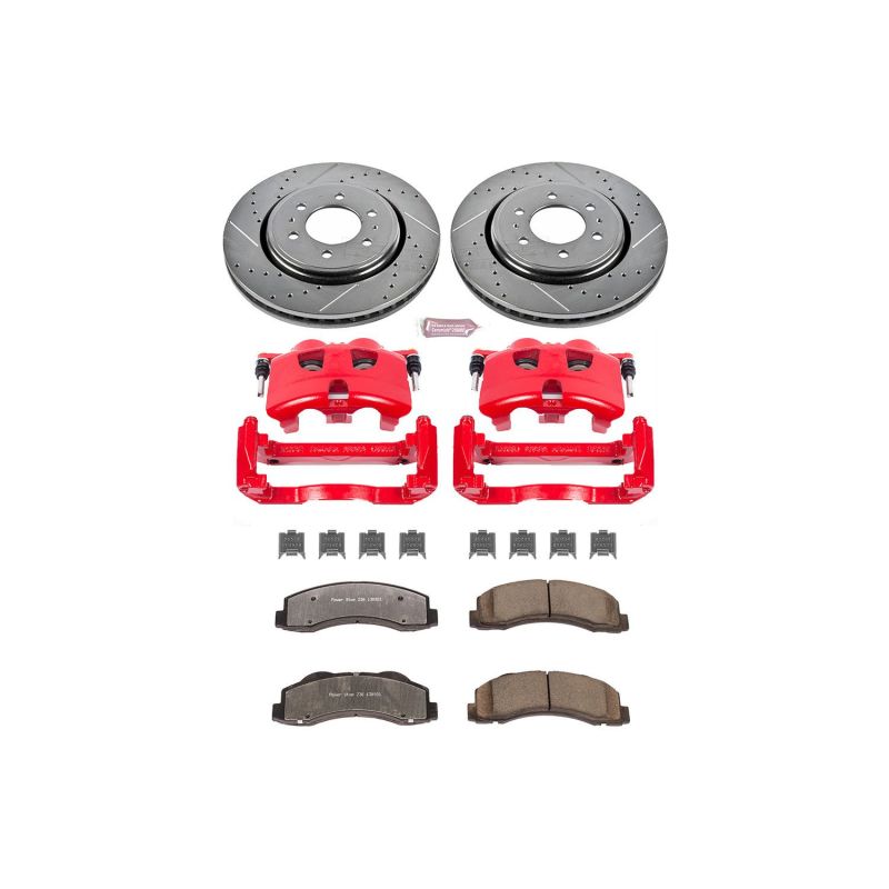 Power Stop 12-20 Ford F-150 Front Z36 Truck And Tow Kit With Cals