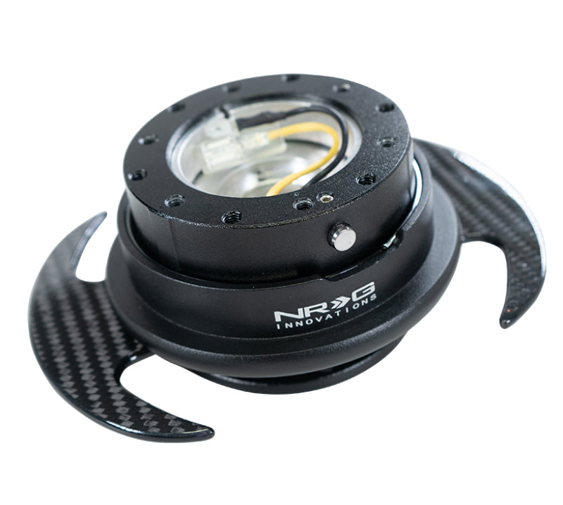 Nrg Quick Release Kit Gen 3.0 Black Body Black Ring with Carbon Fiber Handles