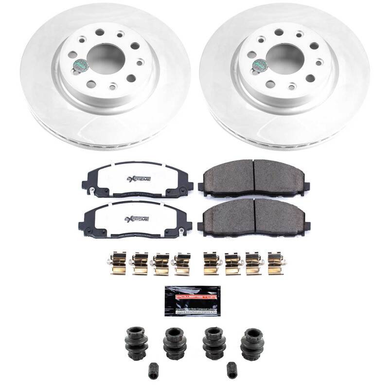PowerStop Z36 Front Coated Brake Kit - Jeep Wrangler JL 2018-2025 - 330x24mm Rotors