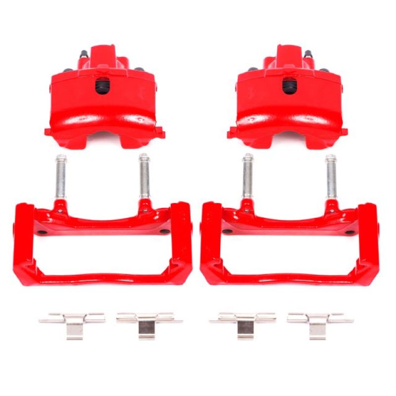 PowerStop Rear Red Calipers with Brackets - Pair for 07-09 Chrysler Aspen - OneFastShop